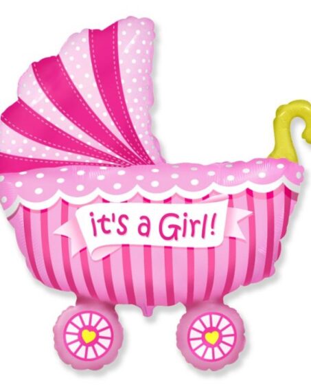 Μπαλόνι foil καρότσι its a girl 14''