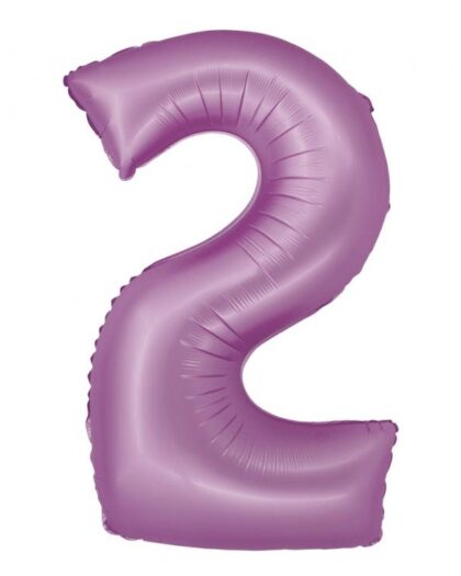 Μπαλόνι foil νούμερο 2 σε χρώμα λεβάντα με διάσταση 76cm