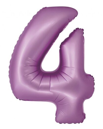 Μπαλόνι foil νούμερο 4 σε χρώμα λεβάντα με διάσταση 76cm