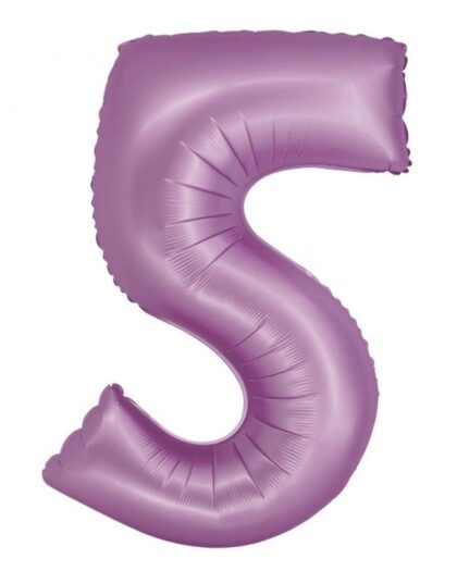 Μπαλόνι foil νούμερο 5 σε χρώμα λεβάντα με διάσταση 76cm