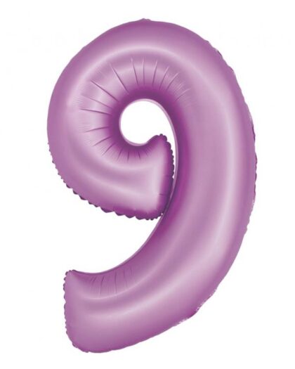Μπαλόνι foil νούμερο 9 σε χρώμα λεβάντα με διάσταση 76cm