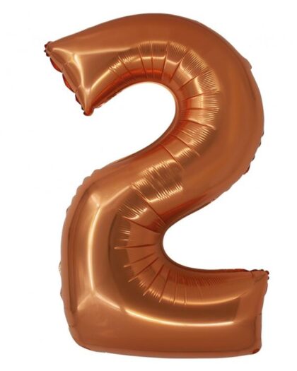 Μπαλόνι foil νούμερο 2 σε χρώμα μπρονζε με διάσταση 76cm