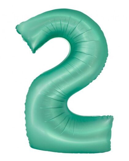 Μπαλόνι foil νούμερο 2 χρώμα μέντας 76cm
