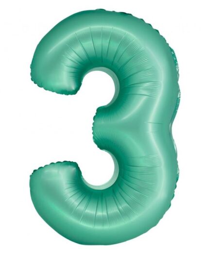 Μπαλόνι foil νούμερο 3 χρώμα μέντας 76εκ