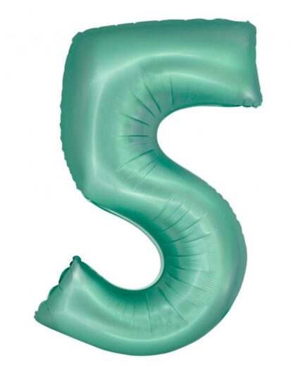 Μπαλόνι foil νούμερο 5 χρώμα μέντας 76cm