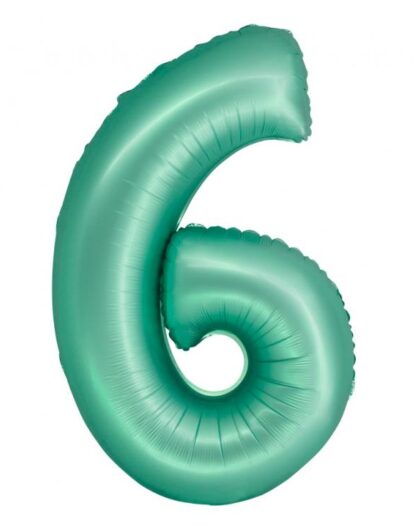 Μπαλόνι foil νούμερο 6 χρώμα μέντας 76cm