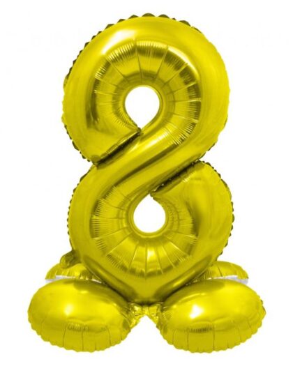 Μπαλόνι foil νούμερο 8 με βάση χρυσό με διάσταση 72cm